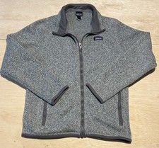 Patagonia Youth Sweater Full Zip Size L 12 Grey Heather Outdoor Preppy