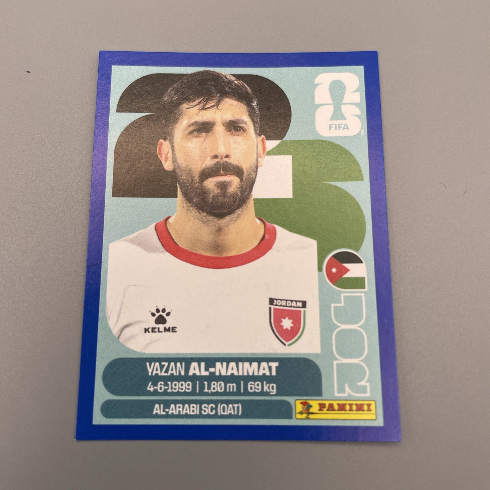 2026 Panini FIFA World Cup Yazan Al-Naimat JOR 16 Blue Parallel U.S. Edition