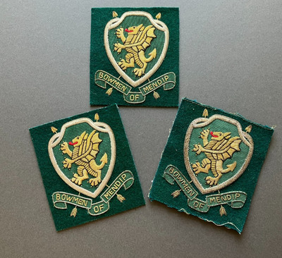 3 x Bowmen of Mendip Stoff gestickte Abzeichen Weston-Super-Stute, Somerset