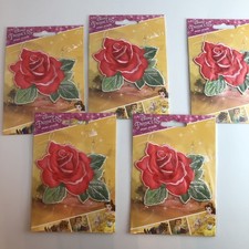 Lot Of 5 Disney Princess Rose Bella Iron on Embroidered Applique Patch Patches