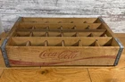 Antique Coca-Cola 24-Bottle Wooden Crate With Logo - Home Decor Vintage