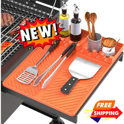 Tapete de silicona para parrilla compatible con Blackstone, tapete para herramie