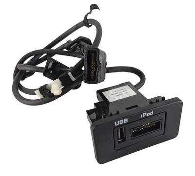 2011 RANGE ROVER SPORT L320 IPOD USB AUX INPUT JACK PORT PANEL w/CABLE