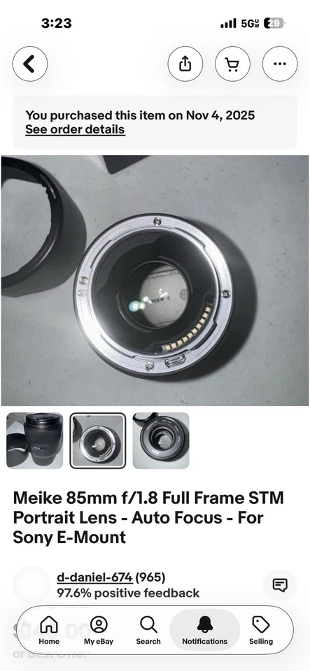 Lente de fotograma completo Meike 85 mm F1,8 enfoque automático STM para Sony E-mount A7IV A7RIII A9II Foto 3 de 3