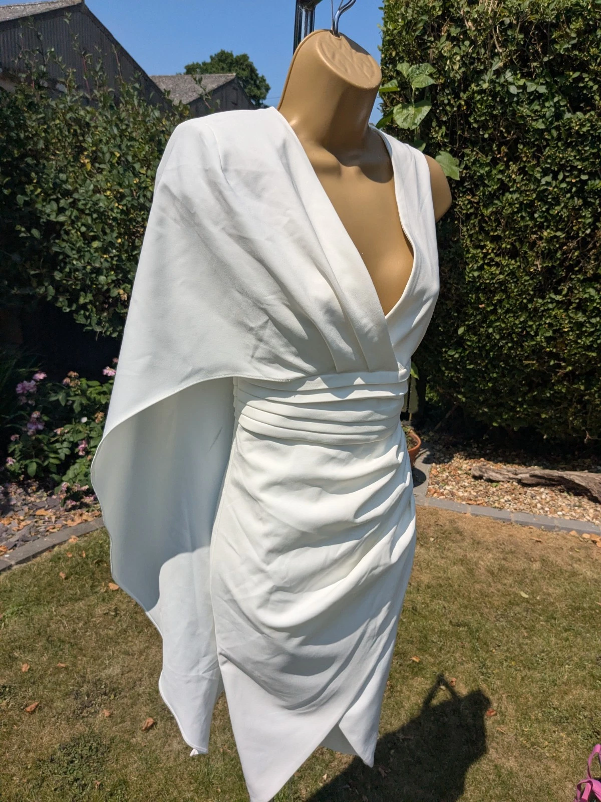 OFF WHITE Abito Lavish Alice taglia 6 favoloso bianco sporco gare matrimonio