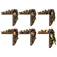 Chipmunk Tree Hole Door Frame Corner Decor Doorway Top Corner Sculpture Ornament