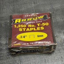 1250-Pack of Arrow Heavy Duty T50 1/4-Inch Staples 4 pack 5000 count