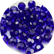 Crystal Glass Beads 200 Pieces 6mm Round Faceted Glass Spacer Beads for Jewelry