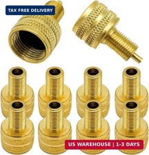 10 PCS , Brass Valve Stem Adapter, External Tire Bore Valve Reducer Adapter FAST