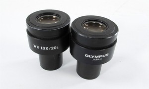 Used Pair of Olympus 10X / 20L Microscope Eyepieces - 23mm