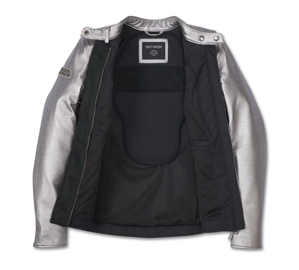 Chaqueta de cuero pequeña Harley-Davidson Paradigm Triple Vent System 2.0 para mujer Foto 4 de 4