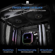 Image of Thermalright Frozen Prism 240 Black AIO Water Cooler,Liquid CPU Cooler, 2×120mm