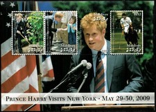 Maldives 2009 - Prince Harry - Sheet of 4 Stamps - Scott #2970 - MNH