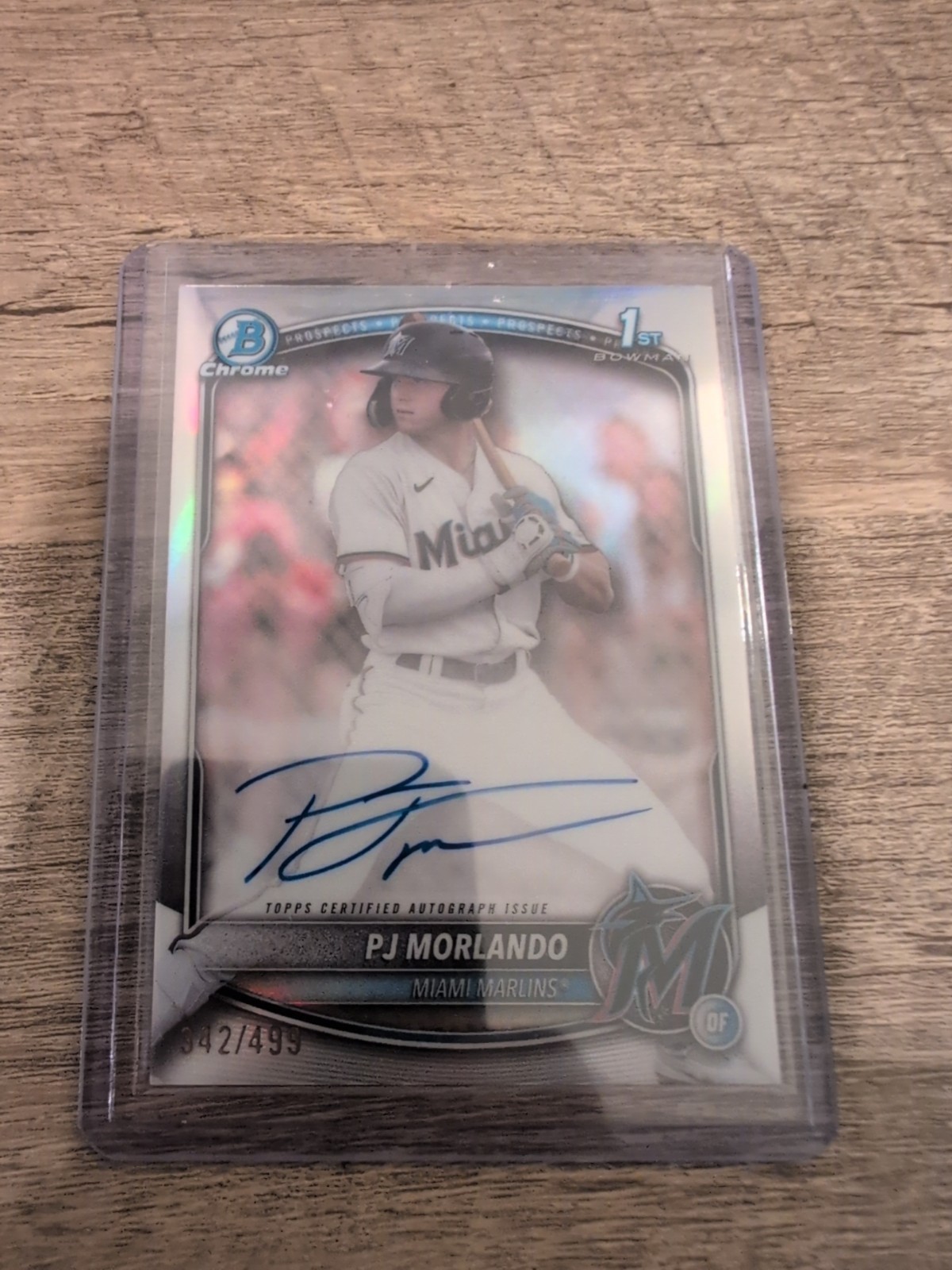 2025 Bowman - Chrome Prospect Autographs PJ Morlando #CPA-PM Refractor /499 (AU,