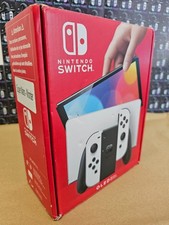 Nintendo Switch OLED 64gb Handheld Console Boxed + 64gb SD Card White Joy Cons