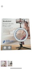 New in box- Brookstone 8" Studio Ring Light w/ Bluetooth remote shutter release
