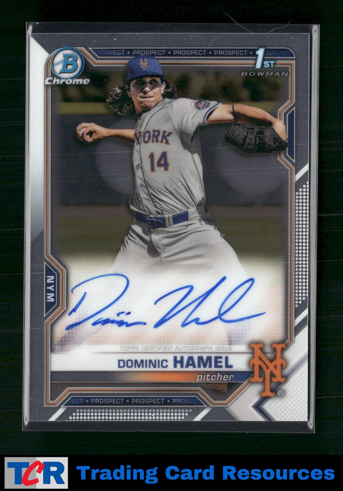 2021 Bowman Draft #CDA-DH Dominic Hamel Chrome Draft Pick Autographs