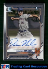 2021 Bowman Draft #CDA-DH Dominic Hamel Chrome Draft Pick Autographs