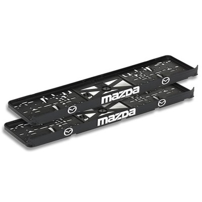 MAZDA chrom 3D-Effekt Kennzeichenhalter Nummernschild - 2 Stück