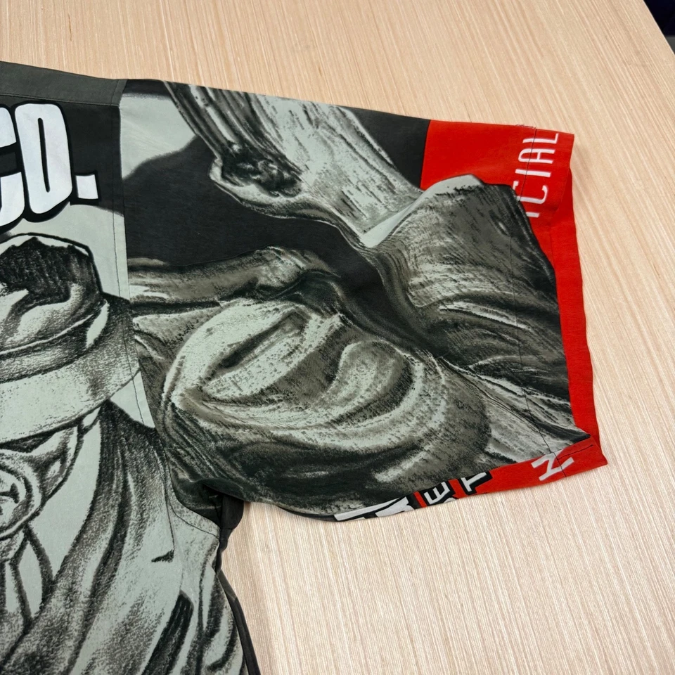 rp55 Jeans Vintage y2k Shirt Mobster Casino Comic Art Cyber Mall Goth XXL hitman - Image 3 of 4