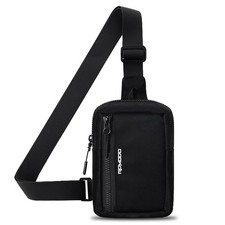 Sling Bag for Men, Small Crossbody Bags for Women, Waterproof Nylon Black