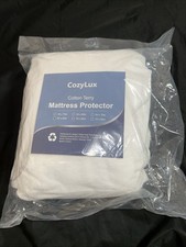 CozyLux Cotton Terry Mattress Protector 60x 80 In Queen Size