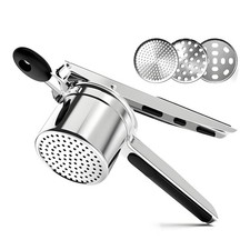 TMiT Stainless Steel Potato Ricer and Masher, Heavy Duty Potato Press with 3 ...