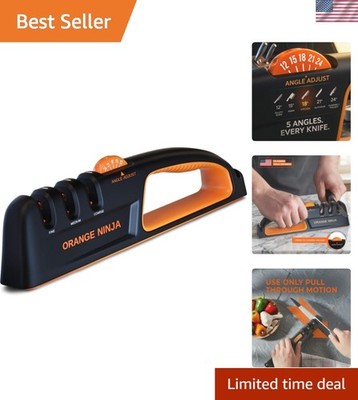 5 Precision Adjust Knife Sharpener- 3-Stage  Kitchen Knife Sharpener to Repai...