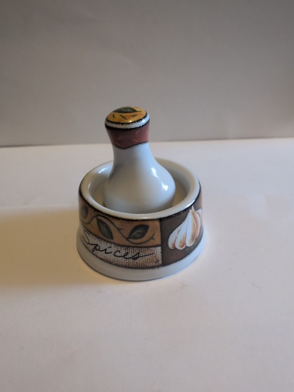 Vintage Ceramic Pestle And Mortar Set