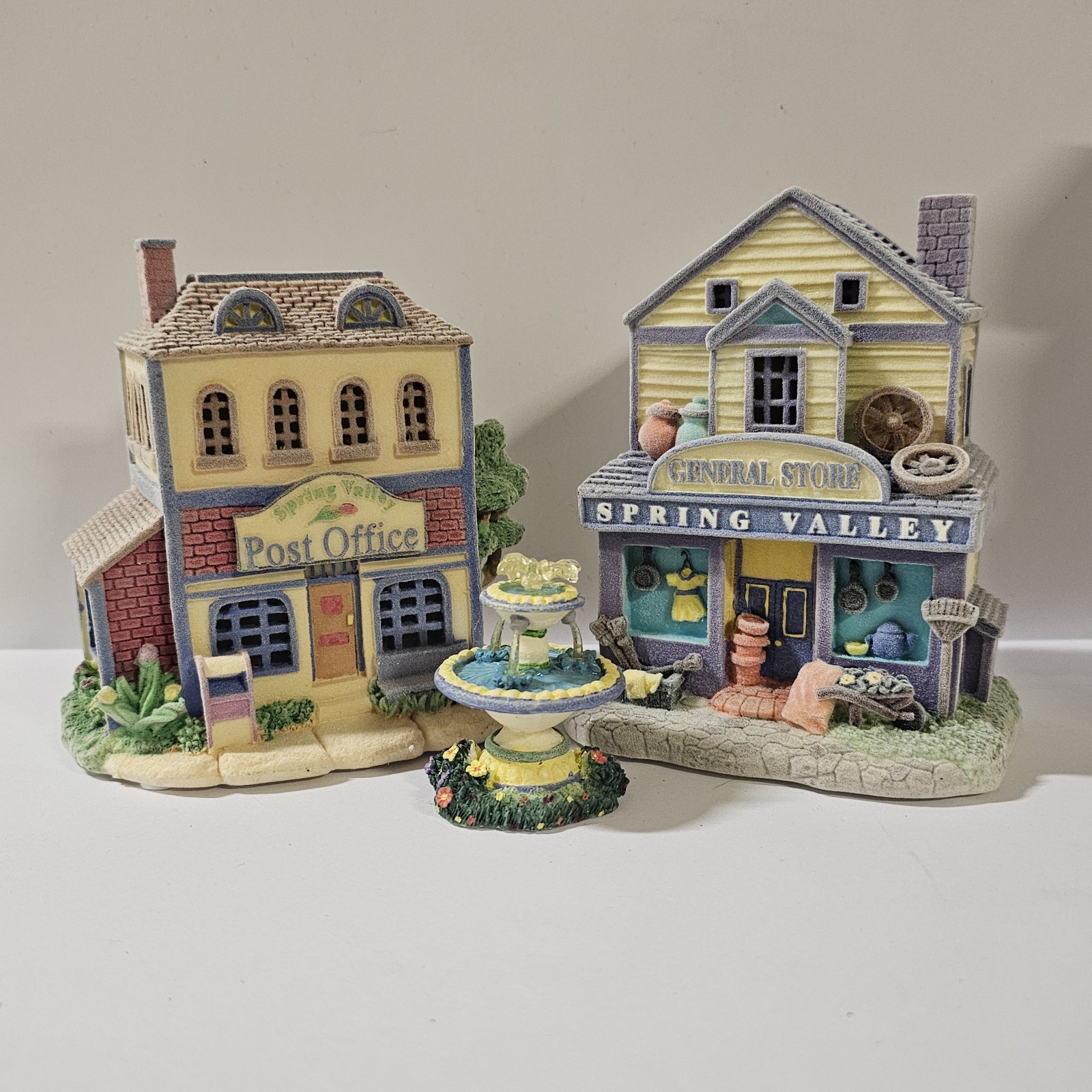 Spring Valley Lighted Village Church, General Store, Post Office AVON Buildings