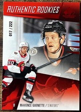 2023-24 SP Game Used Authentic Rookies Red #266 -Maxence Guenette - #d /222 RC