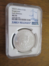 2023 S. Africa Silver 1KR Krugerrand Early Releases NGC MS70