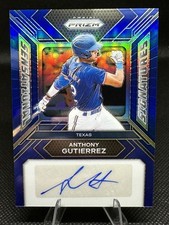 Anthony Gutierrez 2024 Panini Prizm Sensational Signatures Blue Prizm Auto /49