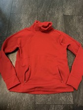 Athleta Altitude Polartec Funnel Neck Sweatshirt Size S Small Red