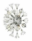 Wall Sconce Light Fixture Chrome and Crystal Vanity Bathroom Sputnik 19"