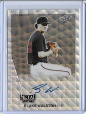 2019 Leaf Metal BLAKE WALSTON Throwback Silver Wave Prismatic Auto 1/30 Dbacks