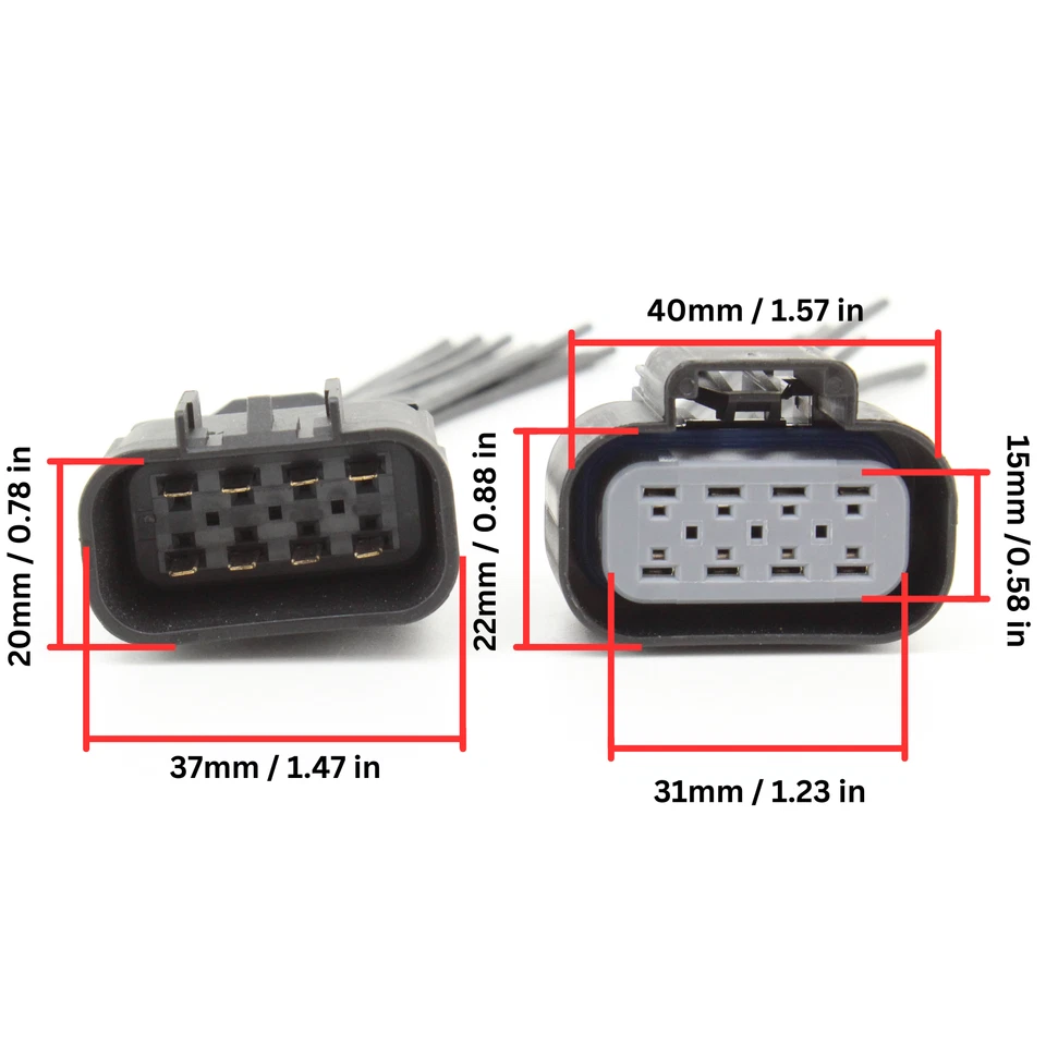 Chevrolet Silverado 2007-2015 faros Delphi conectores 22853027 22853028 OEM Foto 2 de 4