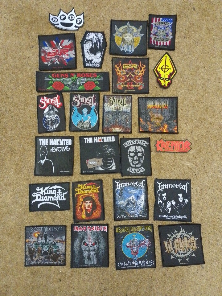 3 Heavy Metal Patches Of Your Choice Death Black Thrash Punk Rock