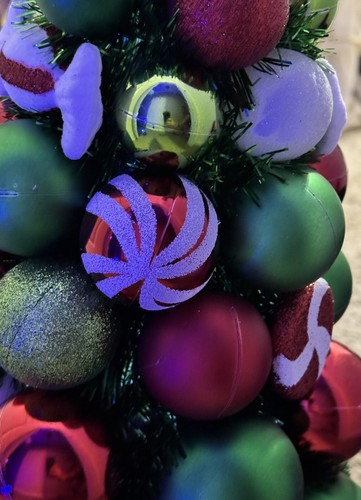 RED, GREEN & WHITE 18” CHRISTMAS FAIRY TREE CENTERPIECE HOLIDAY DECOR - Picture 4 of 4