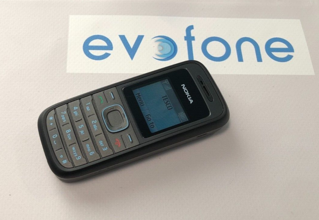 Nokia 1208 Mobile Phone, Easy Use Phone, Tesco Network, Very Good