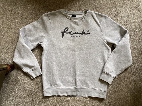 French Connection FCUK Herren Grau Rundhals Langarm Sweatshirt Größe Large