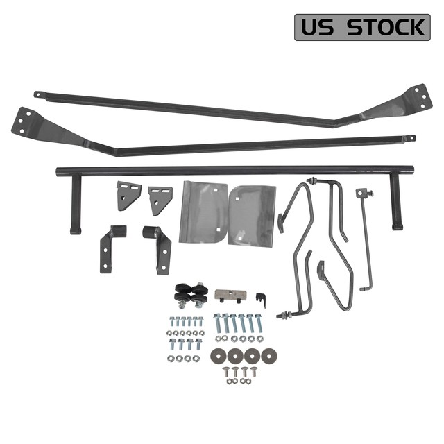 1953 56 Ford F100 F100 Truck Hood Tilt Flip Kit Stainless Combo