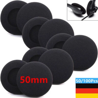 YANQUEENS 10-100 Stück Ersatz Schaumstoff Ohrpolster Schwarz Kissen Für Kopfhörer Zubehör