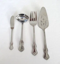 OXFORD HALL Luxury Stainless Flatware 4 pc serving set New