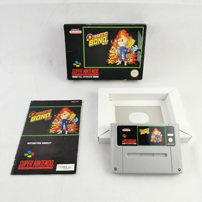 James Bond JR SNES Super Nintendo Boxed PAL
