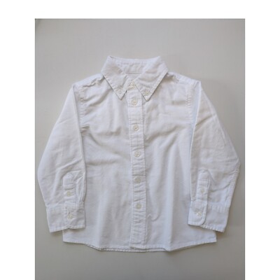 J. Crew Crewcuts Kids Long Sleeve Stretch Oxford Shirt Size 2 White NWT J6081