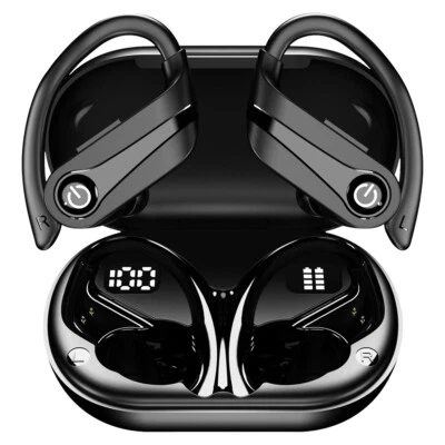 MPOW Waterproof Bluetooth 5.3 Earbuds Stereo Sport Wireless Headphones with Hook