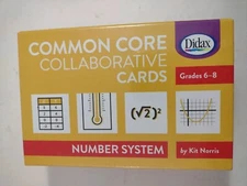 COMMON CORE COLLABORATIVE CARDS GRADES 6-8 NUMBER SYSTEM DIDAX BRAND NEW