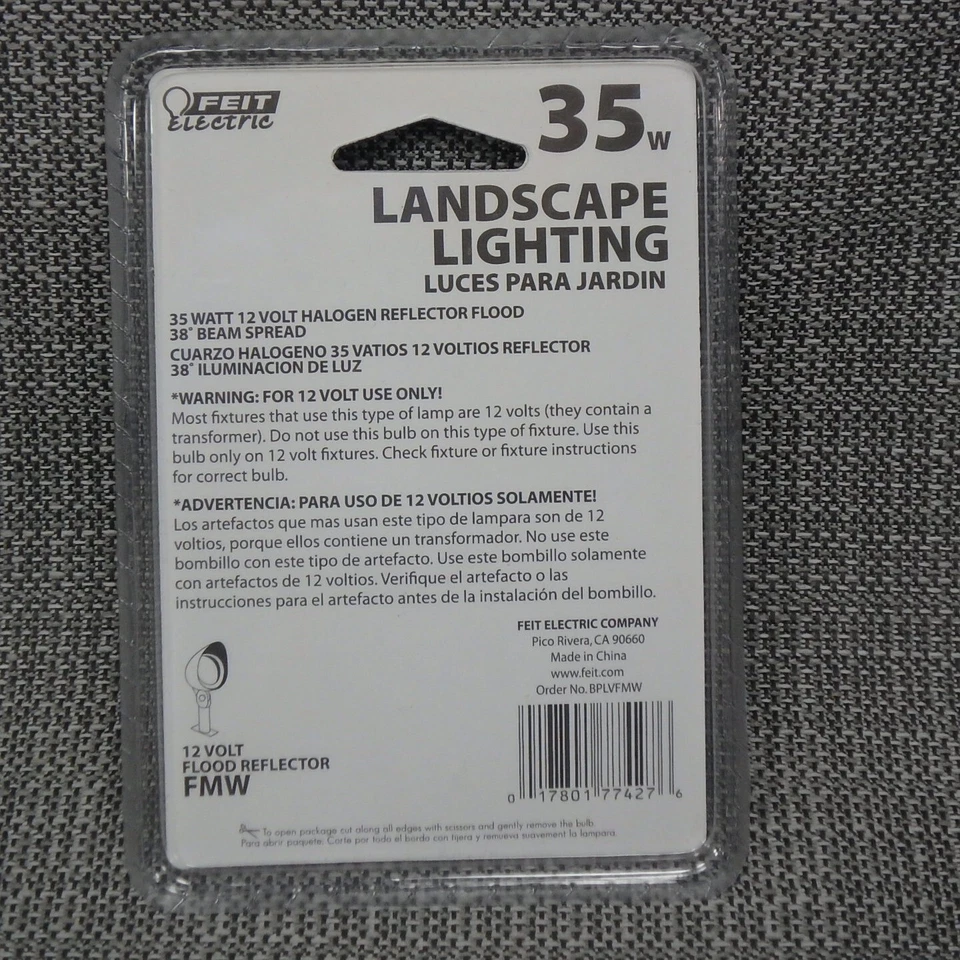 GU5.3 Bulb 12 Volt Landscape Lighting Flood Reflector FMW 35 Watt 38 Degree Feit - Image 3 of 4