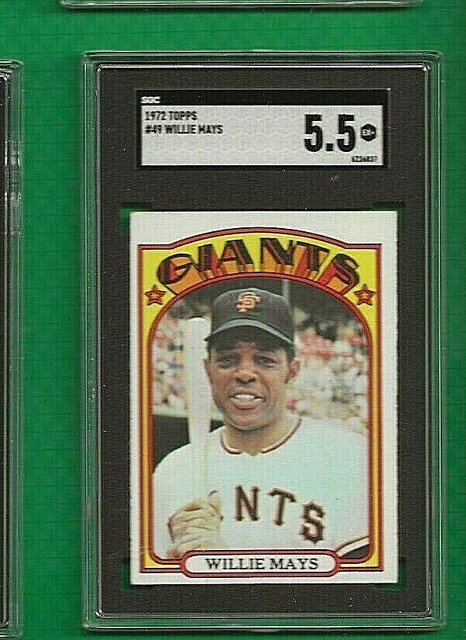 1972 Topps Willie Mays San Francisco Giants #49 🚀😳💥 SGC Graded 5.5
